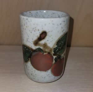 Handcrafted Ceramic Art Vase with Fruit Design